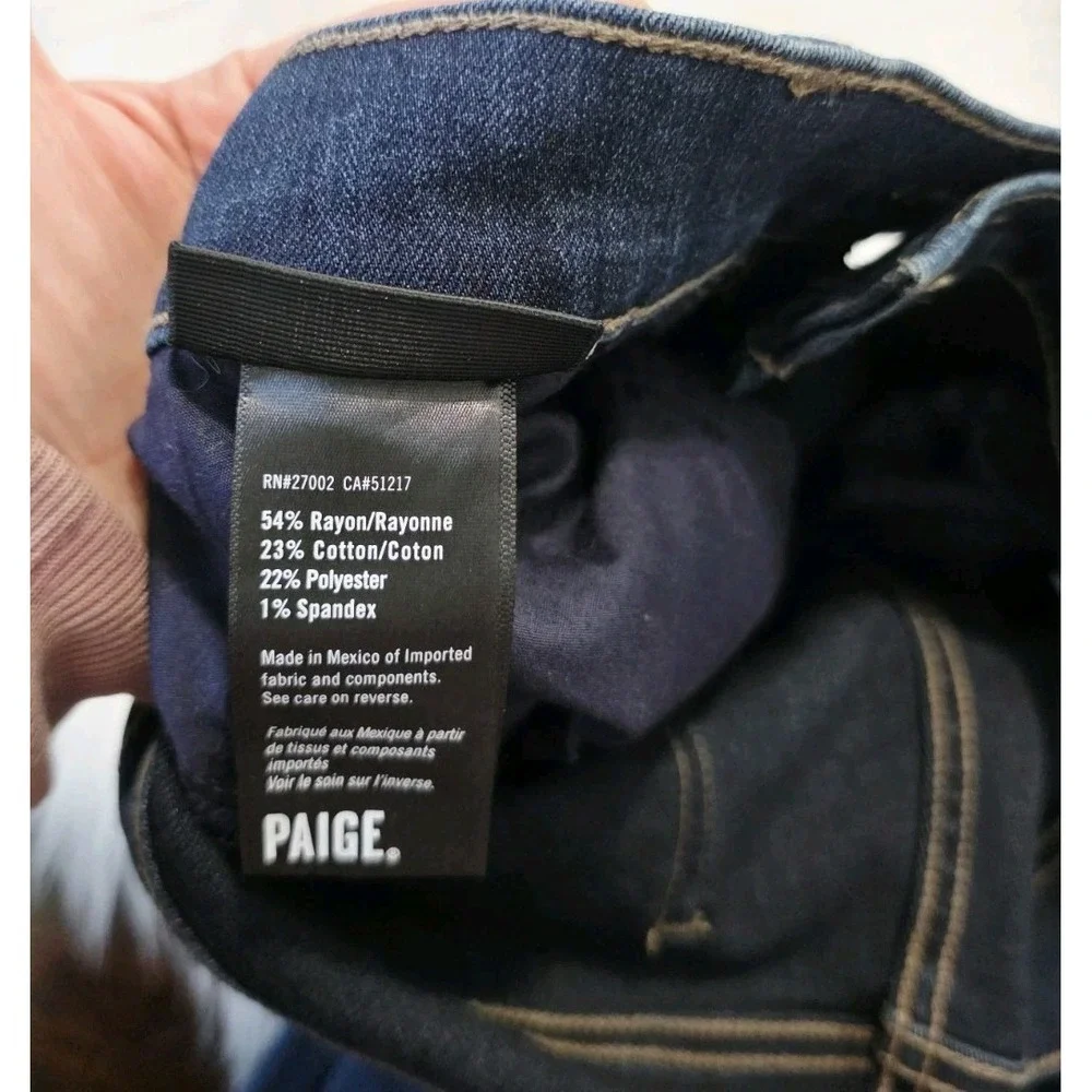 Paige Federal Slim Straight Jeans Men's Size 32 Casual Stretch Dark Blue Denim